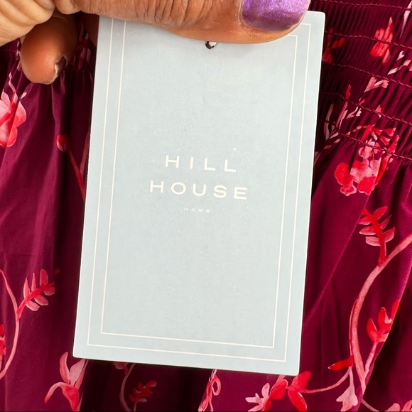 NWT HILL HOUSE Ellie Nap Dress Burgundy Botanical - Picture 11 of 15